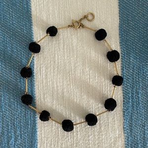 Madewell Black Pom Pom Choker Necklace